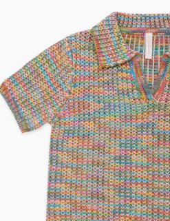New ZIMMERMANN August Textured Knit Polo