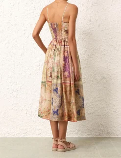 Discount ZIMMERMANN August Tie Front Midi Dress