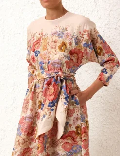 Outlet ZIMMERMANN August Tie Waist Midi Dress