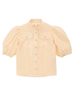 New ZIMMERMANN August Utility Denim Top