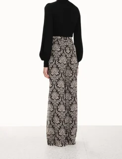 New ZIMMERMANN Blouson Tie-Neck Sweater