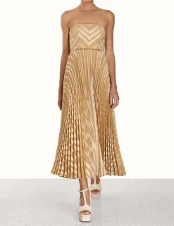 Sale ZIMMERMANN Burnout Pleated Dress