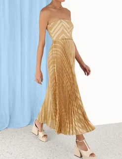 Online ZIMMERMANN Burnout Pleated Dress