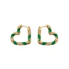 Sale ZIMMERMANN Candy Stripe Pave Heart Hoops