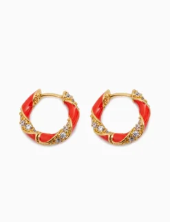 Hot ZIMMERMANN Candy Stripe Pave Hoops