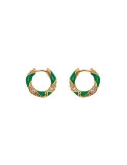 Clearance ZIMMERMANN Candy Stripe Pave Hoops