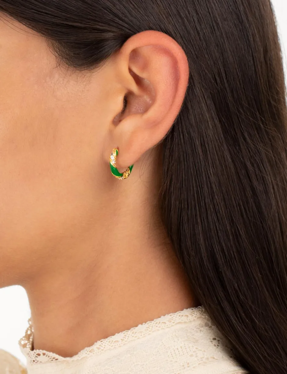 Clearance ZIMMERMANN Candy Stripe Pave Hoops
