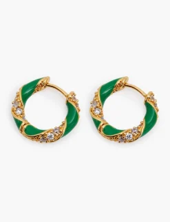 Clearance ZIMMERMANN Candy Stripe Pave Hoops