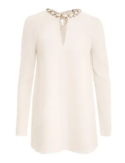 Best ZIMMERMANN Chain Embellished Tunic Top