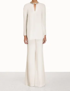 Best ZIMMERMANN Chain Embellished Tunic Top
