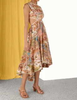 Clearance ZIMMERMANN Chintz Asymmetric Dress