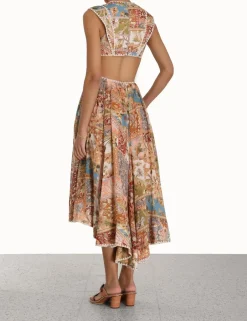 Clearance ZIMMERMANN Chintz Asymmetric Dress