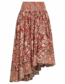 Outlet ZIMMERMANN Chintz Asymmetrical Skirt