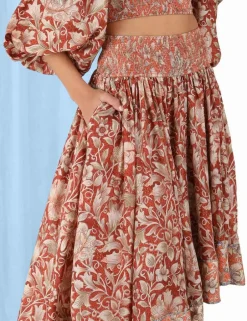 Outlet ZIMMERMANN Chintz Asymmetrical Skirt