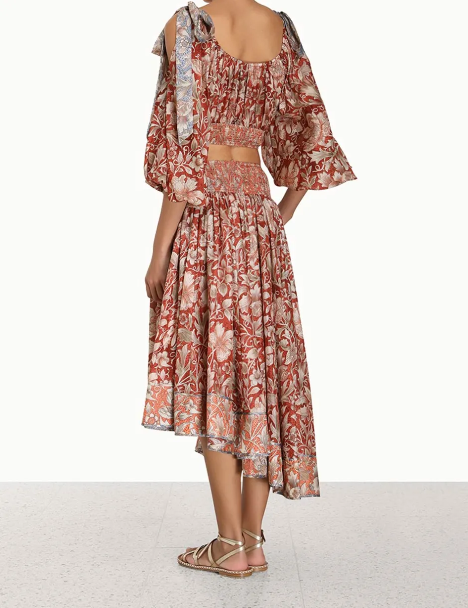Sale ZIMMERMANN Chintz Billow Sleeve Crop Top