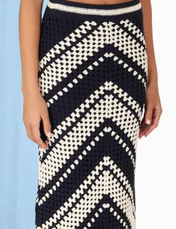 Sale ZIMMERMANN Chintz Crochet Fringed Skirt