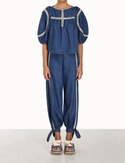Sale ZIMMERMANN Chintz Denim Harem Pant