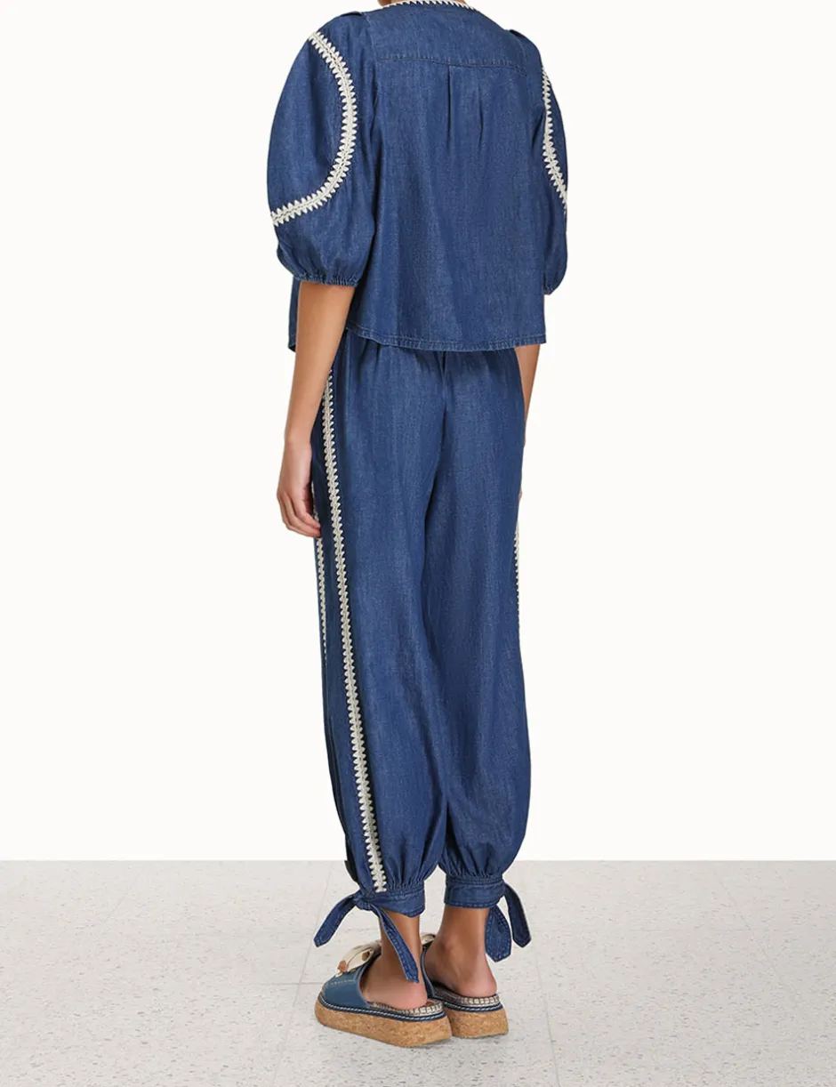 ZIMMERMANN Chintz Denim Smock Top