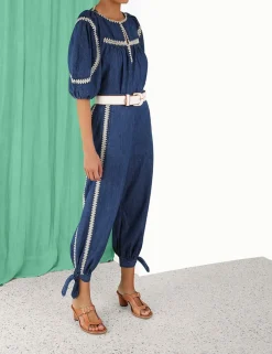 ZIMMERMANN Chintz Denim Smock Top