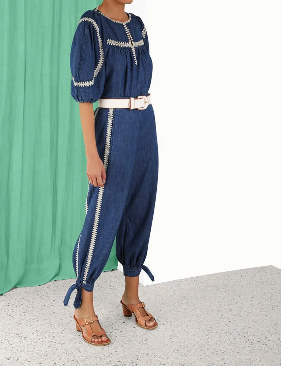 ZIMMERMANN Chintz Denim Smock Top