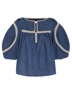 Online ZIMMERMANN Chintz Denim Smock Top