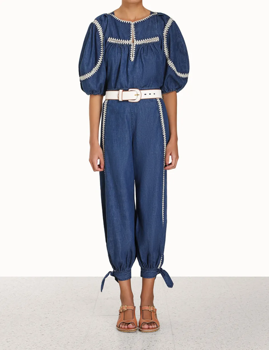 Online ZIMMERMANN Chintz Denim Smock Top
