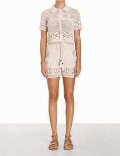 Discount ZIMMERMANN Chintz Hand Crochet Shirt
