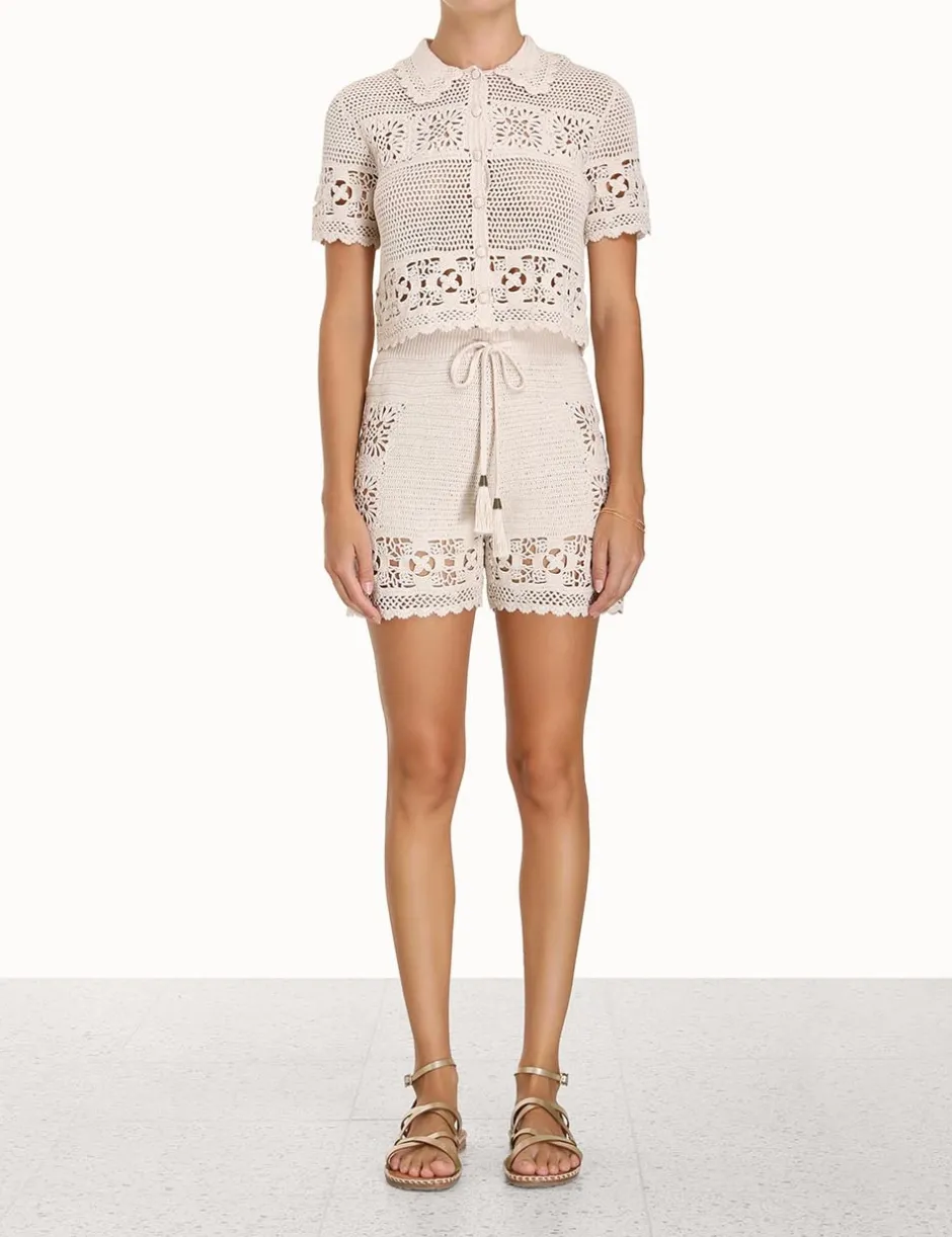 Discount ZIMMERMANN Chintz Hand Crochet Shirt