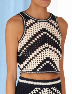 Outlet ZIMMERMANN Chintz Hand Crochet Tank