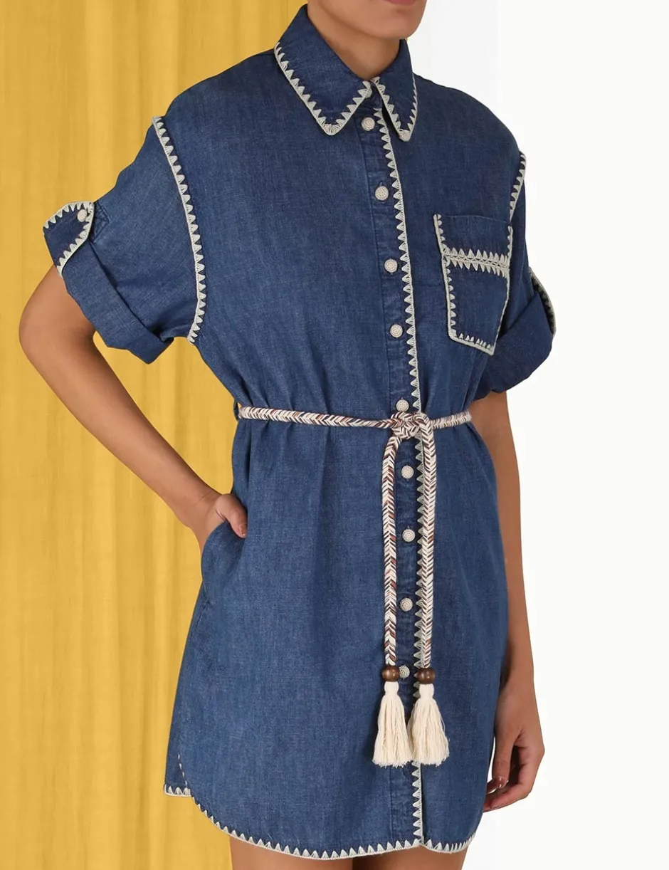 Discount ZIMMERMANN Chintz Mini Shirt Dress