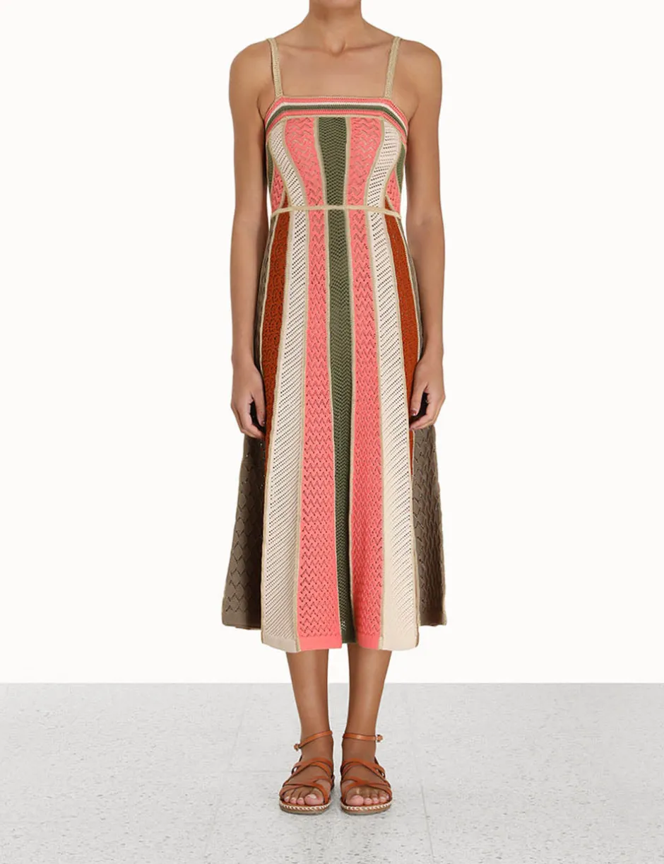 Clearance ZIMMERMANN Chintz Panelled Midi Dress