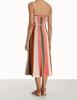 Clearance ZIMMERMANN Chintz Panelled Midi Dress
