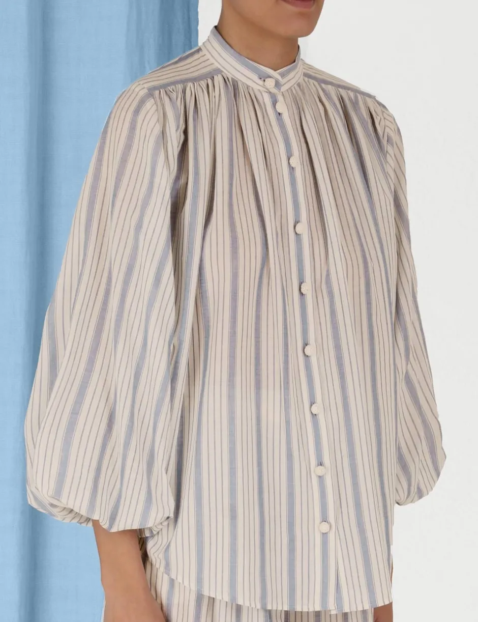 Hot ZIMMERMANN Chintz Striped Billow Blouse