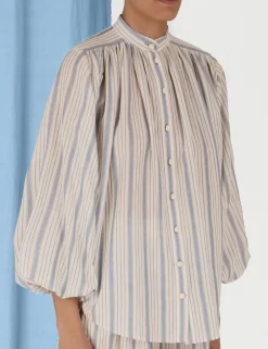 ZIMMERMANN Chintz Striped Billow Blouse