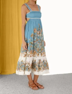 Outlet ZIMMERMANN Chintz Tiered Midi Dress