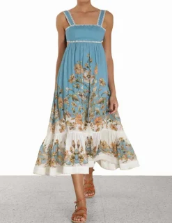 Outlet ZIMMERMANN Chintz Tiered Midi Dress