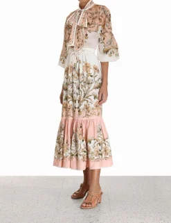 Sale ZIMMERMANN Chintz Tiered Midi Skirt