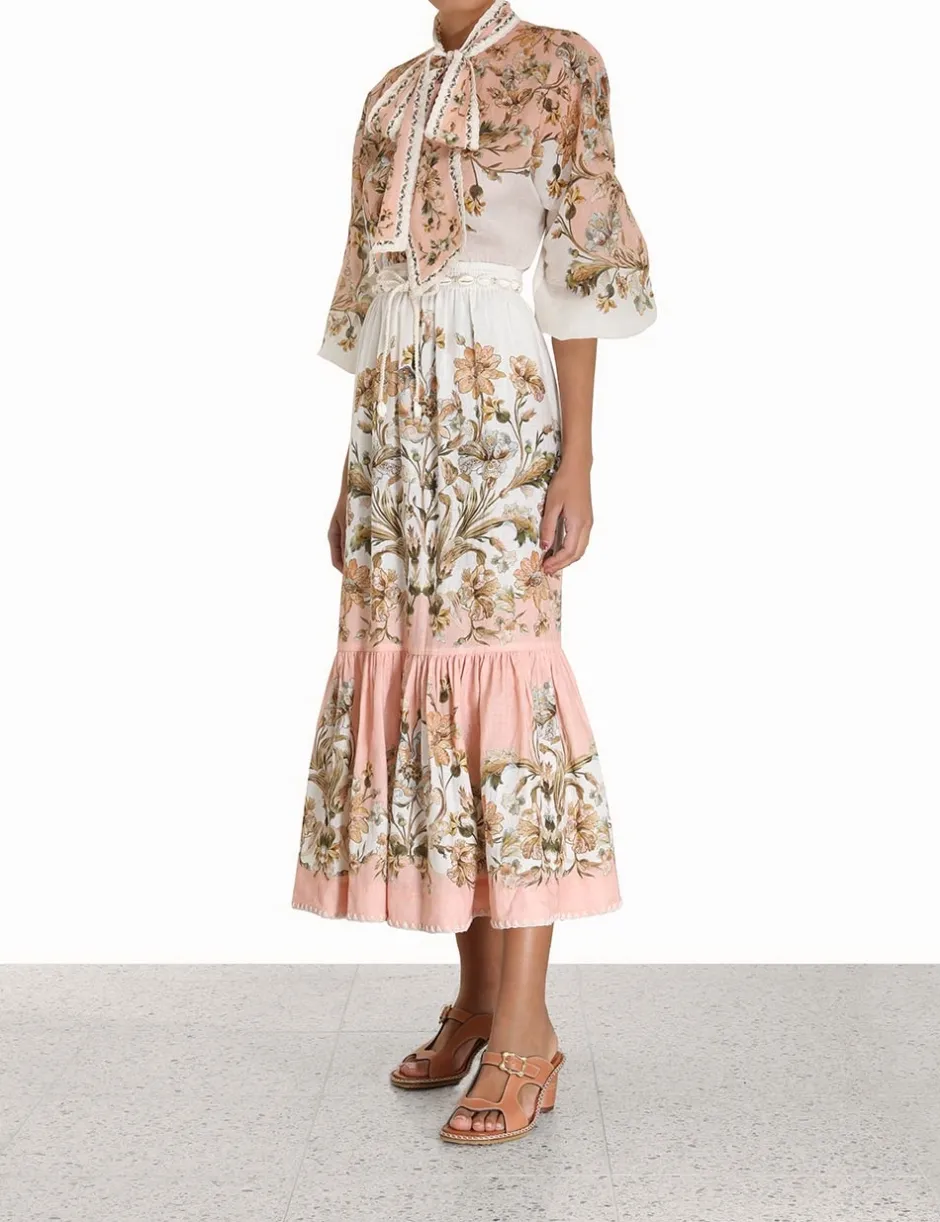 Sale ZIMMERMANN Chintz Tiered Midi Skirt