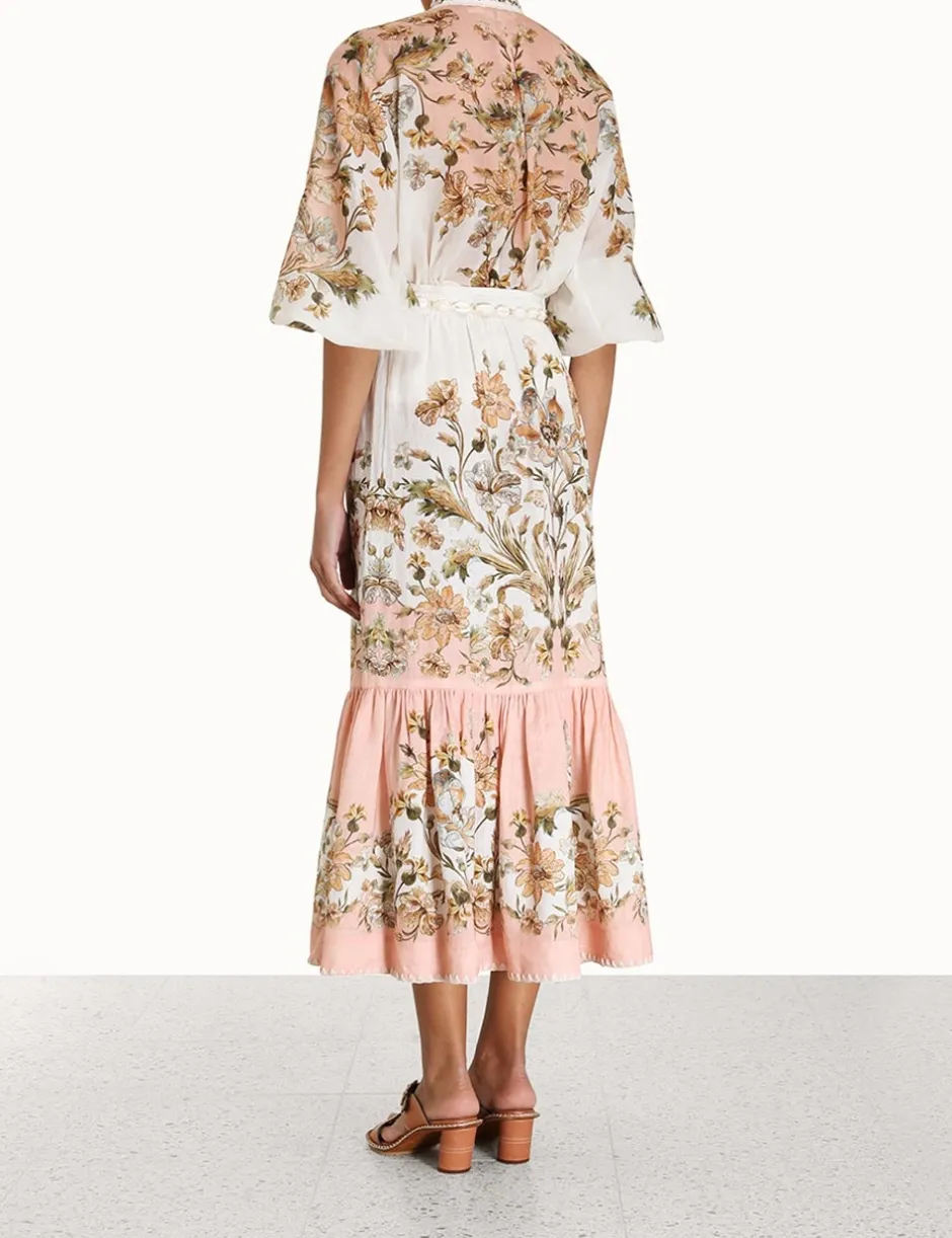 Sale ZIMMERMANN Chintz Tiered Midi Skirt