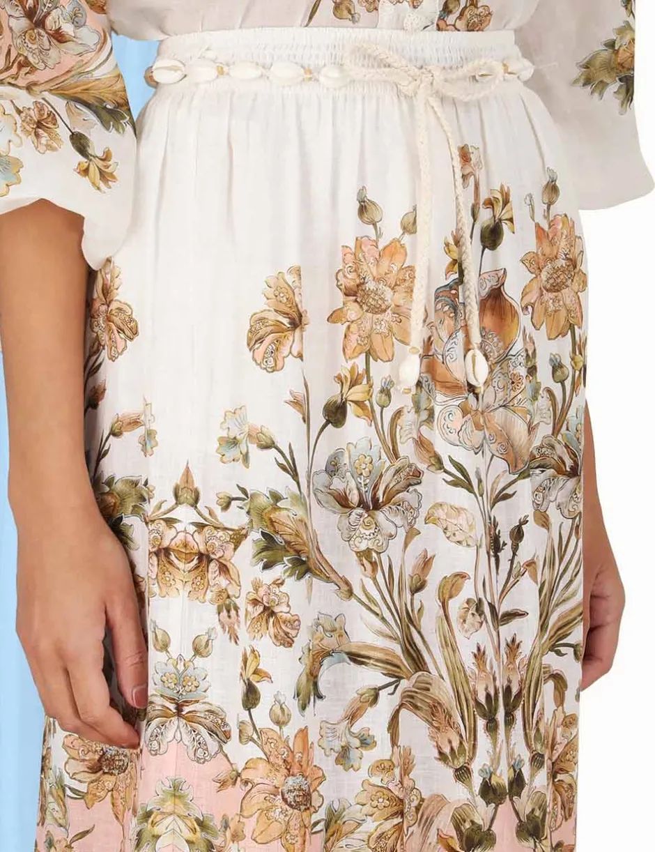 Sale ZIMMERMANN Chintz Tiered Midi Skirt