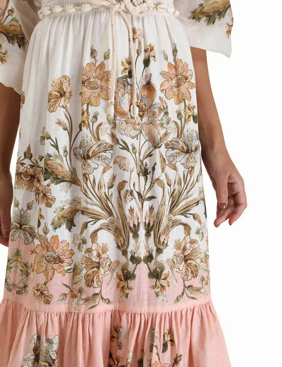 Sale ZIMMERMANN Chintz Tiered Midi Skirt