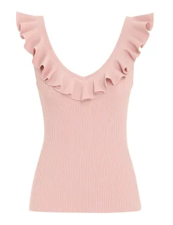 Sale ZIMMERMANN Chintz V-Neck Frill Tank