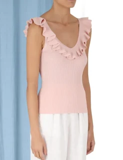 Sale ZIMMERMANN Chintz V-Neck Frill Tank