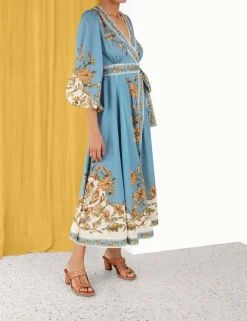 ZIMMERMANN Chintz Wrap Midi Dress