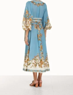 Best ZIMMERMANN Chintz Wrap Midi Dress