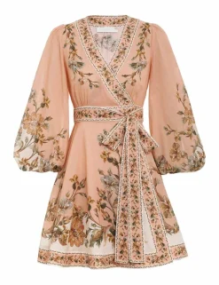 Hot ZIMMERMANN Chintz Wrap Mini Dress