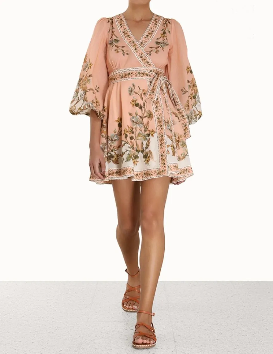 Clearance ZIMMERMANN Chintz Wrap Mini Dress