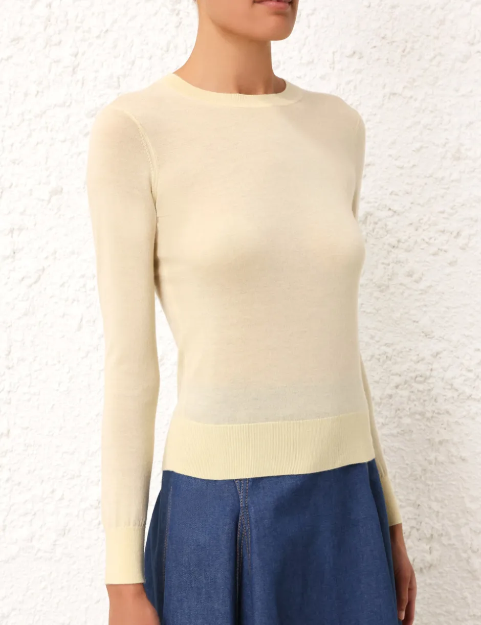 Online ZIMMERMANN Classic Crew Neck Sweater