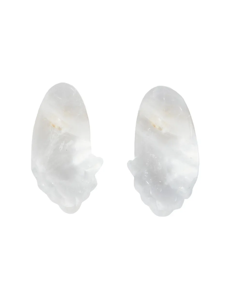 New ZIMMERMANN Crystal Carved Pebble Earrings