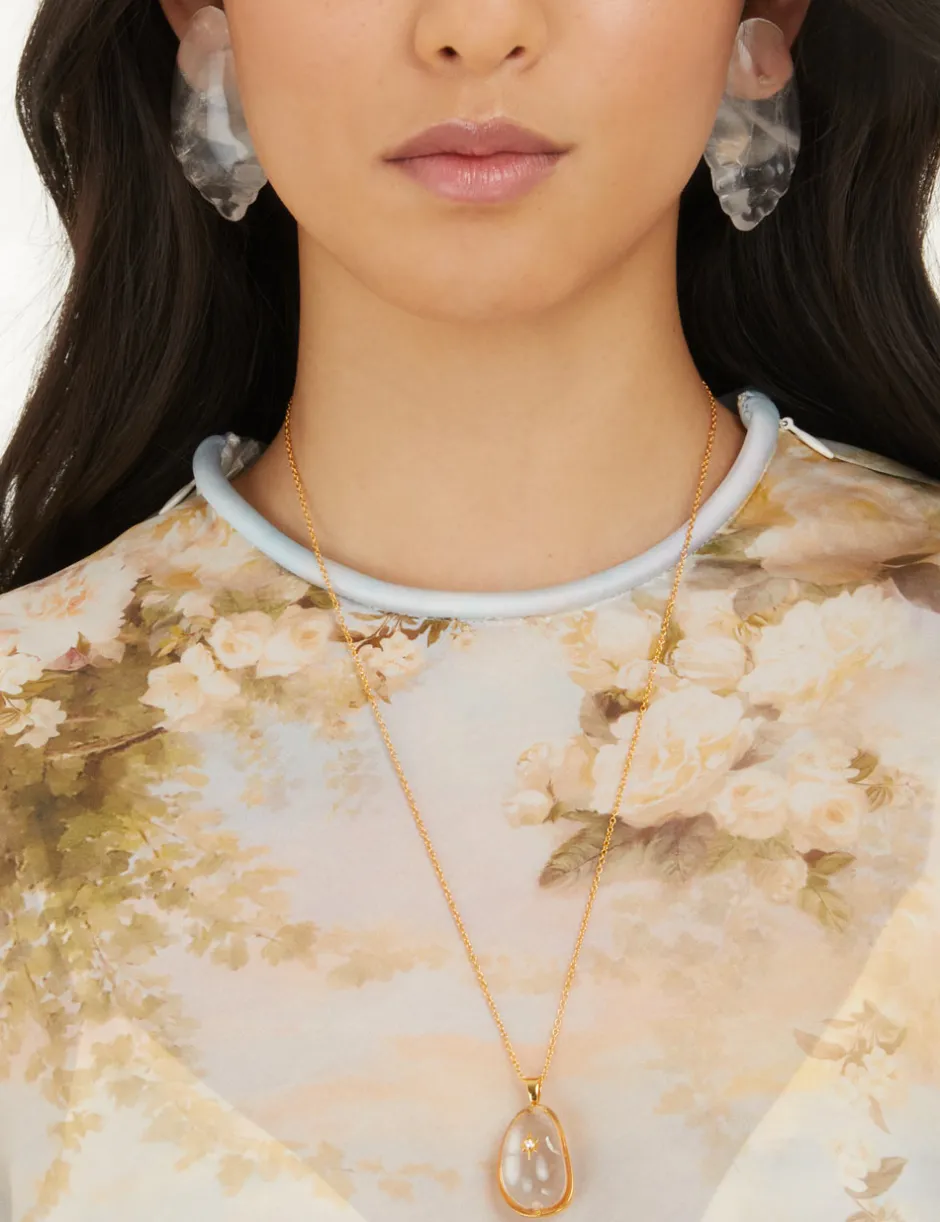 Clearance ZIMMERMANN Crystal Carved Pebble Earrings